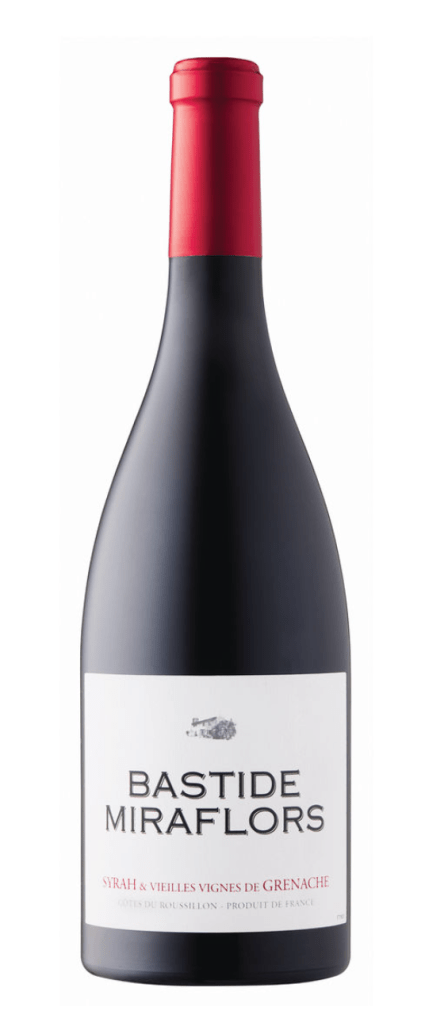 Bottle of red wine Bastide Miraflors Syrah/Vieilles Vignes Grenache 2019
