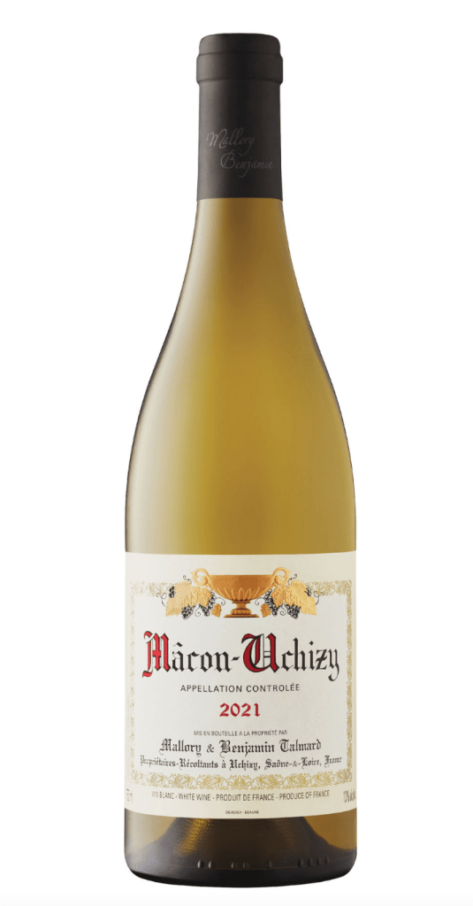 White wine bottle of Mallory & Benjamin Talmard Mâcon-Uchizy 2021